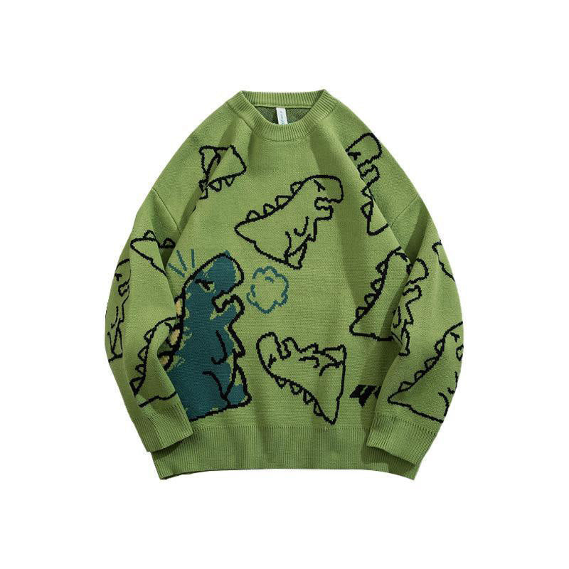 Retro Dino Knit Sweater